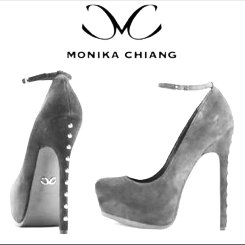 .NEW Monika Chiang suede studded 5.75” studdedheel